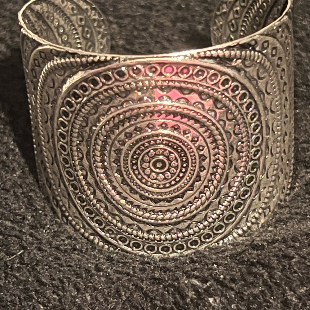 Intricate Silver Cuff Bracelet